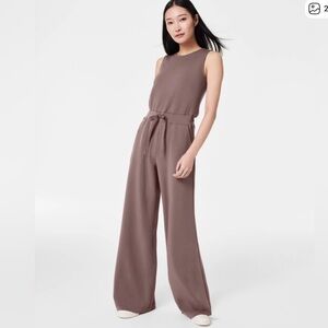 SPANX Air Essentials Sleeveless Jumpsuit - Taupe Small Tall
